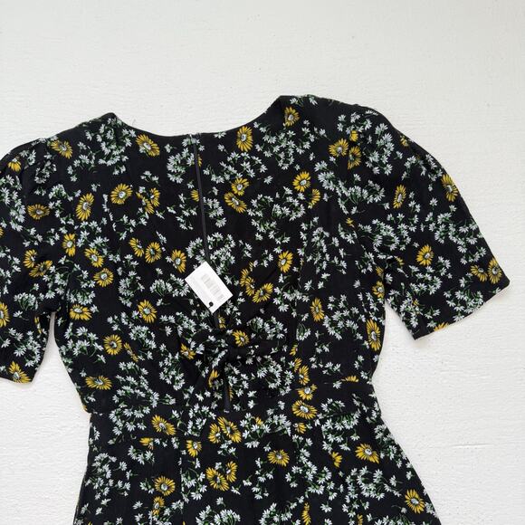 Free People Sunflower Jinx Tie Front Romper Dress, Size Small - Picture 2 of 6